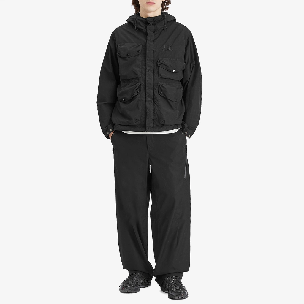 CP Company Men's Flatt Nylon Goggle Jacket Black